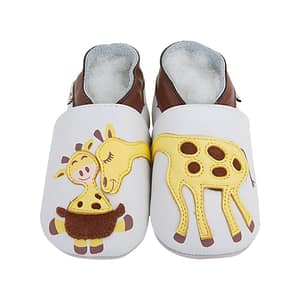 Chaussons en cuir girafe